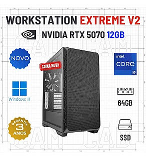 WORKSTATION 3D/CAD EXTREME V2 NOVO | RTX5070-12GB | i9-12900KF | 64GB RAM | 960GB SSD