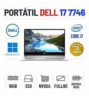DELL INSPIRON 17 7746 | 17.3" TOUCH FULLHD | i7-5500U | 16GB RAM | 480GB SSD | GTX 845M | BATERIA NOVA