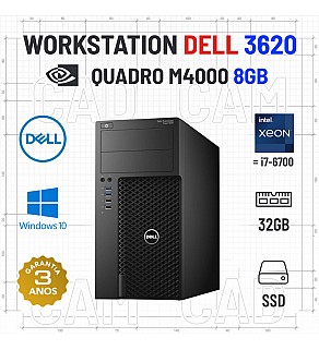 WORKSTATION DELL 3620 TOWER | XEON=I7-6700 | 32GB RAM | 960GB SSD | QUADRO M4000 8GB