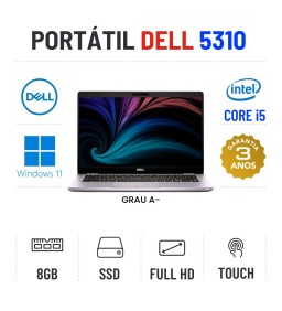 DELL LATITUDE 5310 | 13.3" TOUCH FULLHD | I5-10310U | 8GB RAM | 240GB SSD OFERTA DE MALA