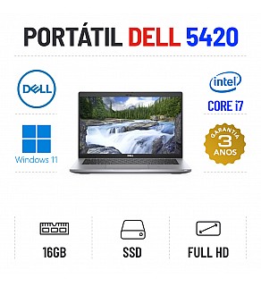 DELL LATITUDE 5420 | 14" FULLHD | I7-1185G7 | 16GB RAM | 480GB SSD OFERTA DE MALA