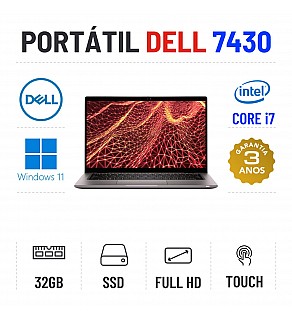 DELL LATITUDE 7430 | 14" TOUCH FULLHD | i7-1265U | 32GB RAM | 480GB SSD