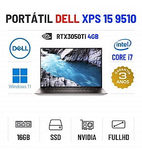 DELL XPS 15 9510 | 15.6" FULLHD | i7-11800H | 16GB RAM | 960GB SSD | RTX3050TI-4GB  | OFERTA OFFICE