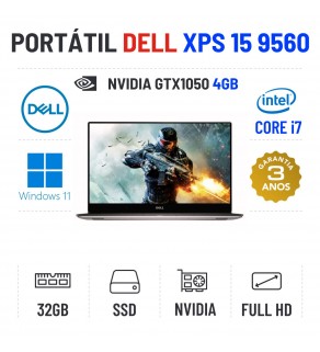DELL XPS 15 9560 | 15.6" FULLHD | i7-7700HQ | 32GB RAM | 960GB SSD | GTX1050-4GB