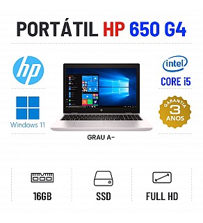 HP PROBOOK 650 G4 | 15.6" FULLHD | i5-8250U | 16GB RAM | 240GB SSD | Teclado Numérico