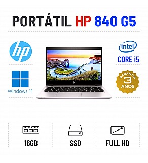 HP ELITEBOOK 840 G5 | 14" | FULLHD | I5-8250U | 16GB RAM | 480GB SSD