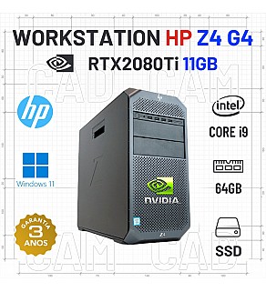 WORKSTATION HP Z4 G4 | i9-7960X SUPERIOR A i9-11900K | 64GB RAM | 960GB SSD | RTX2080Ti-11GB