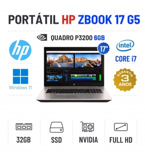 HP ZBOOK 17 G5 | 17" FULLHD | i7-8850H | 32GB RAM | 480GB SSD | QUADRO P3200 6GB