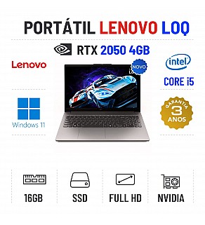 LENOVO LOQ 15 | 15.6'' FULLHD 144HZ | i5-12450HX | 16GB RAM | 480GB SSD | RTX 2050 4GB | TECLADO NUMÉRICO