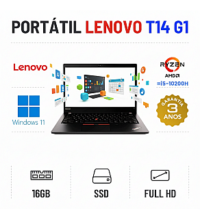 LENOVO THINKPAD T14 G1 | 14" FULLHD | RYZEN 5 PRO 4650U=i5-10200H | 16GB RAM | 480GB SSD
